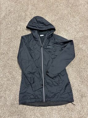 Columbia Women's Black Hooded Raincoat